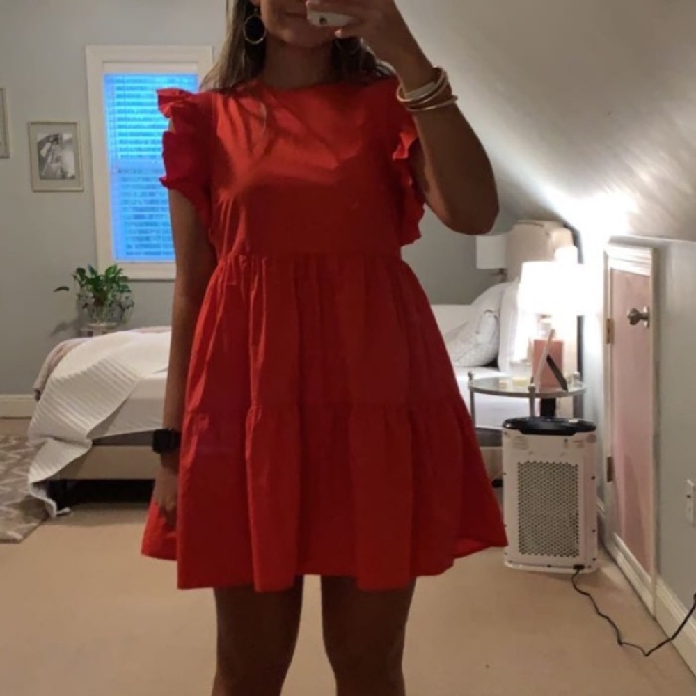 Red English Factory Dress
